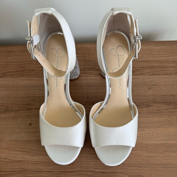Jessica Simpson - Women's White Everyn Platform Sandal Heeled size 8.5 - Picture 7 of 15